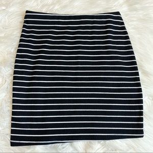 Missguided Black and White Striped Mini Skirt size 6